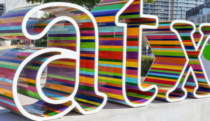 ATX sign in downtown Austin, Texas